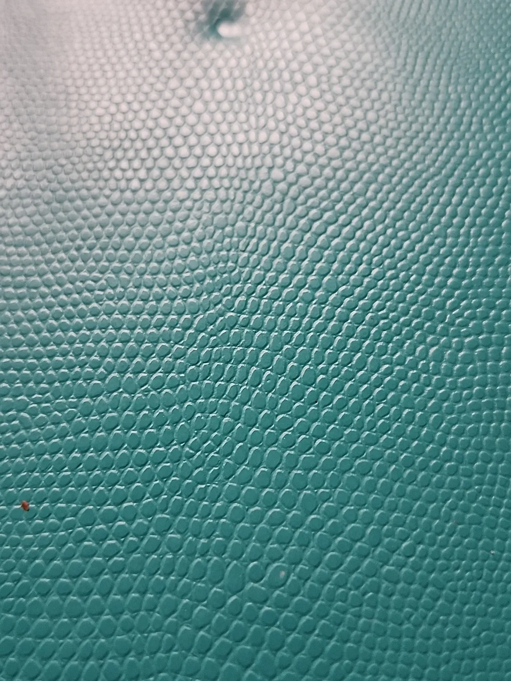 Baekgaard Teal Croc Embossed Leather Zipper Binder